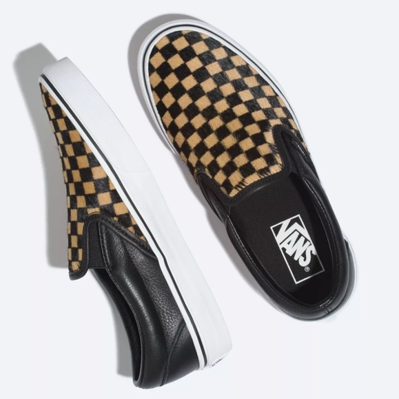 VANS Calf Hair Slip On Sneakers - Picture 2 of 7